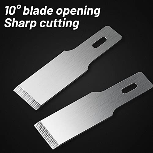 Zhehao 30 Pack Size 18 Chisel Blades for Hobby Knives Replacement with Storage Box