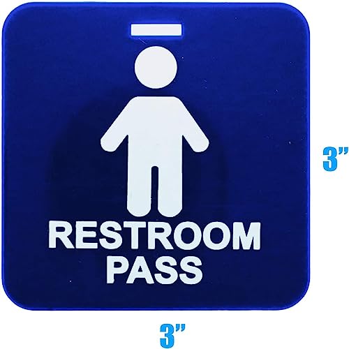 GIFTEXPRESS 6pc Hall Pass Lanyards and School Passes Boys and Girl Bathroom Passes