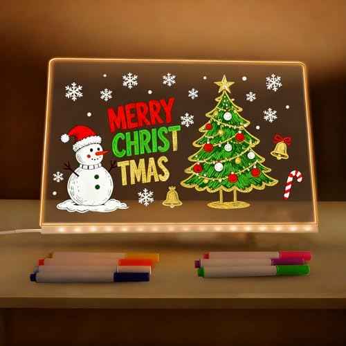 Led Drawing Board Led Note Board with Colors Light Up Drawing Bo-ard (11.8 * 7.9in)