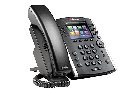 Plantronics Poly - VVX 411 12-Line VOIP Business Phone (Polycom) - Desk Phone with Handset - POE - Power Supply Not Included - 3.5' Color Display