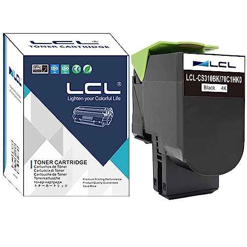 LCL Remanufactured Toner Cartridge Replacement for Lexmark 70C0H10 700H1 70C1HK0 701HK 70C10K0 701K 4000 Pages CS310 CS310n CS310dn CS410 CS410n CS410dn Cs410dtn CS510 CS510de CS510dte (1-Pack Black)