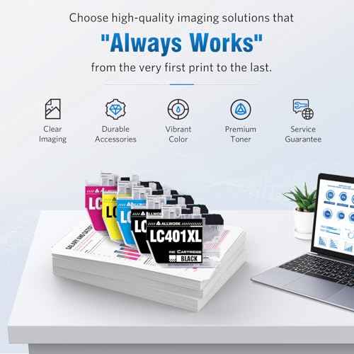LC401XL LC401 MFC-J1010DW Ink Cartridges for Brother Printer LC 401XL Ink Cartridge Compatible for Brother MFC J1010DW MFC-J1170DW MFC-J1800DW MFC-J1012DW Series Printer (5 Packs) High Yield