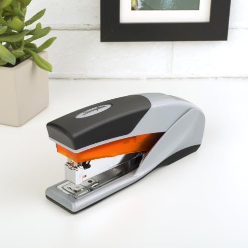 Swingline Optima 25 Sheet Capacity Stapler - Orange/Gray, Jam Free, Soft Grip (66402) - Pack of 1