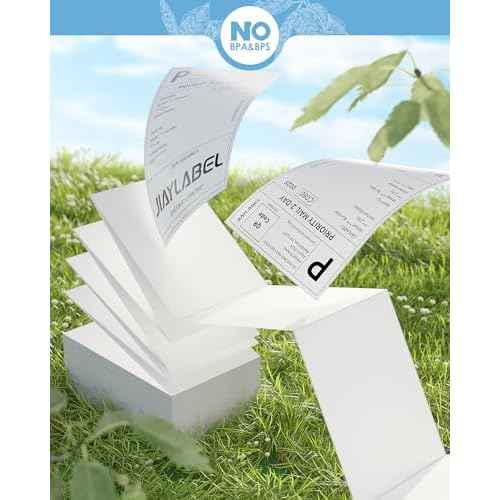 4x6 Thermal Shipping Label Paper for Thermal Label Printer USPS UPS Address Mailing Stickers Big Packing Fanfold White 500 Labels/Stack,4 Stacks, Total 2000PCS