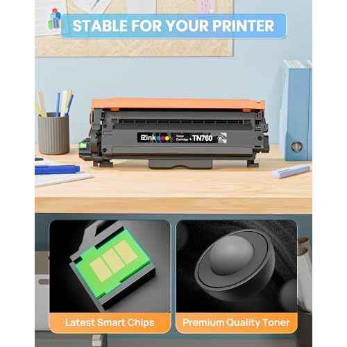 E-Z Ink TN760 Toner for Brother Printer Compatible for Brother TN-760 TN730 TN-730 Toner Cartridges to Use with MFC-L2710DW MFC-L2750DW HL-L2350DW HL-L2370DW HL-L2395DW L2390DW DCP-L2550DW (2 Black)