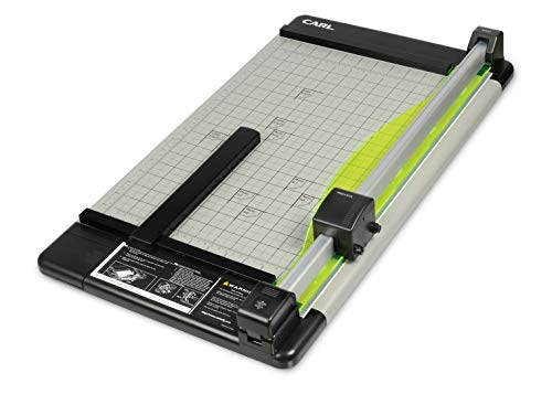 CARL Heavy Duty Rotary Paper Trimmer 18-Inch with Carbide Blade, Black/Silver