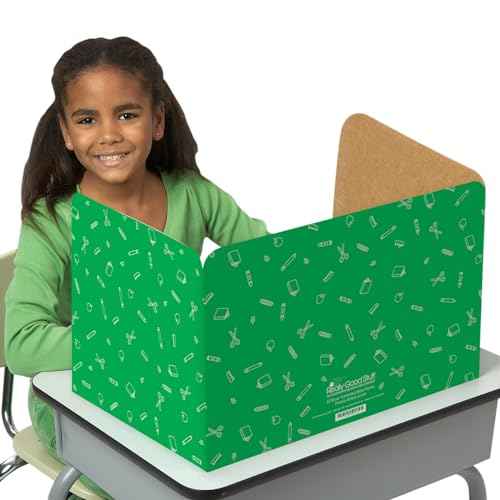 Really Good Stuff Standard Privacy Shields Set of 12, Blue, Red & Green in Matte. Enhance Focus and Create a Distraction-Free Learning Environment, Desk Dividers Perfect for The Classroom