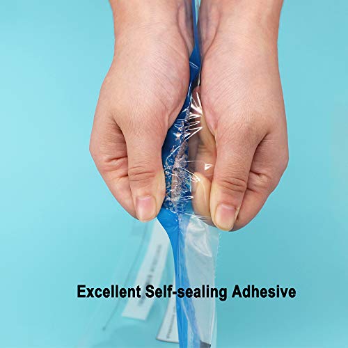 9x12 Inch 100 Pack Clear FREEZFraud Tamper-Evident Deposit Bags with Self-Sealing, Tracking