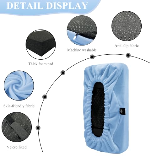Office Chair Arm Pads - Memory Foam Elbow Cushions with Zipper, Anti-Slip