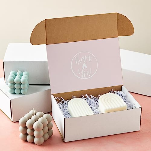 Stockroom Plus Cardboard Boxes - 9 x 6 x 3-Inch, White, 50-Pack - Mailers & Gift Boxes with Lids - Corrugated Packaging for Storage & Mailing