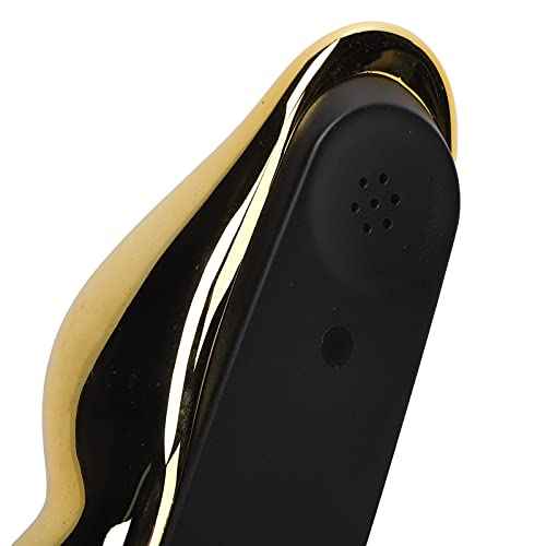 Electroplating Golden Yellow Funny Lip Telephone, with Number Storage Function, Landline Telephone Home Desktop Corded Fixed Telephone for Home Office Phones Home Decoration