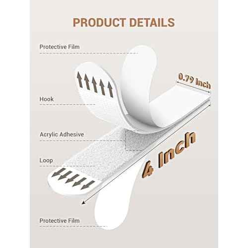 Heavy Duty Large Picture Hanging Strips, 20-Pairs (40 Packs) Adhesive Picture Hangers, No Damage Wall Hanger Without Nail, Poster Hanger Strips, Picture Hanging Hooks for Wall Decoration