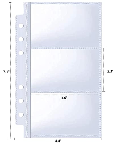 BYSTER Clear 40 Pack A6 Business Card & Photocard Sleeves - Double Sided 3 Pocket