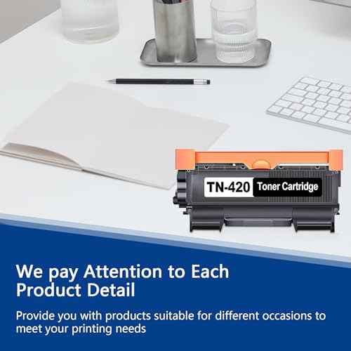 2 Pack TN420 TN-420 Toner Cartridge Black: Replacement for Brother TN 420 to use with HL-2270DW 2280DW 2230 2240 MFC-7360N 7860DW 7065DN Intellifax 2840 2940 Printer Toner