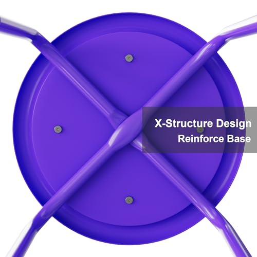 VECELO Purple 6-Piece Stackable Padded Stools for Classroom & Office