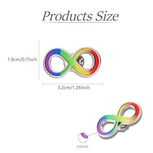 Pack of 50 Autism Infinity Symbol Lapel Pins Bulk Autistic Autism/Asperger¡¯s Spectrum Disorder ASD Support Love Cause Awareness Pins