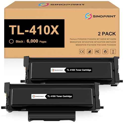 TL-410X Compatible Toner Cartridge Replacement for Pantum TL-410 TL-410H for P3302DW P3302DN M7102DW M7102DN M6802FDW M7202FDW M7302FDW M6702DW M6800FDW P3010DW P3012DW (2-Pack Black)