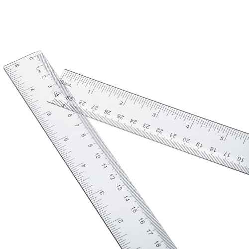 4 Pack Plastic Ruler 12 Inch Bulk for Classroom School Office Supplies for Kids£¬Clear Rulers£¬mm Ruler