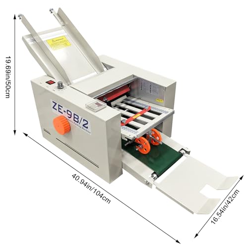 WYDDDAR Automatic Paper Folding Machine with 2 Trays Max Speed 262ft/min for Documents