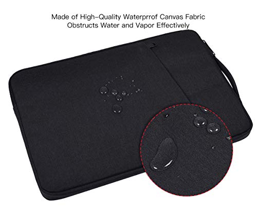 iKammo 14 Inch Waterproof Laptop Sleeve Case for Dell, HP, Lenovo, ASUS, Chromebook - Black