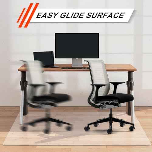 Vicwe Chair Mat for Hardwood Floor, 46¡± x 60¡± Large Office Chair Mats, Clear Floor Protector Mat, Easy Rolling Chair Mats for Office Home, Easy to Clean (Rectangle)