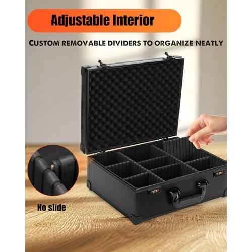 Storage Lock Box -16x 12 x 6.5 Inch Large Combination Lock Boxes for Important Document Collection Organizer- Lockable Safe Storage Box Medicine Box, Lockable Boxes for Personal Items