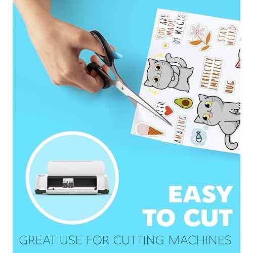 95% Clear Sticker Paper for Inkjet Printer and Laser ? 20 Sheets, 8.5x11 Transparent Sticker Paper, Printable Vinyl, Waterproof Clear Labels for DIY Stickers & Decals