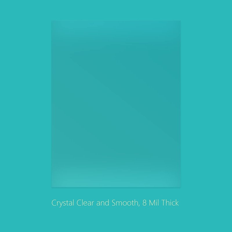 Binditek 200 Pack 8 Mil PVC Clear Binding Covers, 8.5 x 11 Inches, Letter Size, Square Corners, Un-Punched, Office Supplies