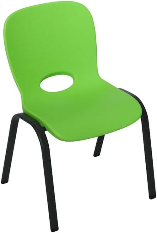 Lifetime 80473 Kids Stacking Chair Set - 4 Pack in Vibrant Lime Green for Playrooms