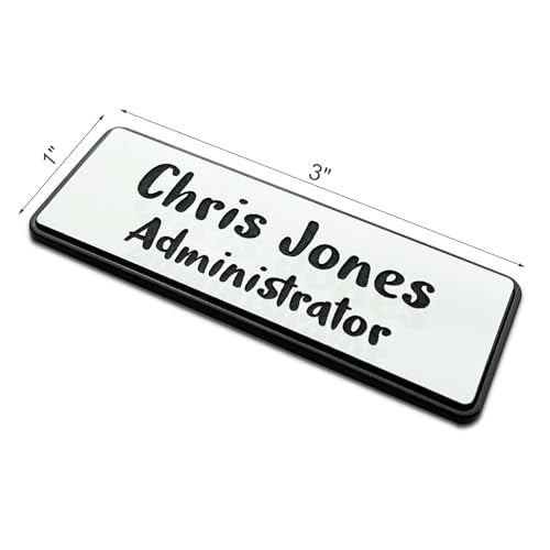 NEMOCI 1" x 3" Custom Engraved Name Badges, Personalized Name Tags – 1"x3"