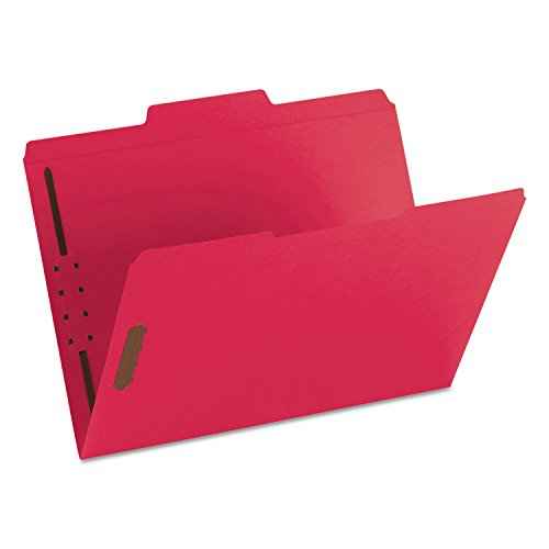 Pendaflex Fastener Folders, 2 Fasteners, Letter Size, Red, 1/3 Cut Tabs in Left, Right, Center Positions, 50 per Box (22740), Specialty