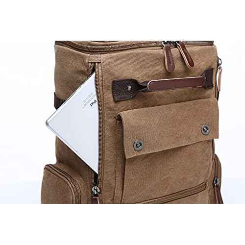 vintage canvas for 15.6 inch laptop bag, backpack for men and women