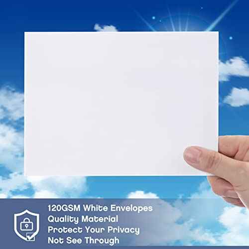 Fainne A6 Envelopes 4x6 White Envelopes for 4x6 Cards, Photos, Invitations, Wedding, Graduation, Birthday, Bridal Shower, Announcements, Baby Shower (400 Pcs)