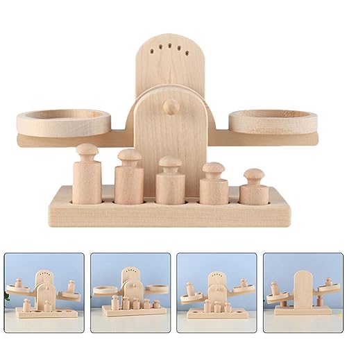 Wooden Montessori Balance Scale Toy for Kids Educational Learning