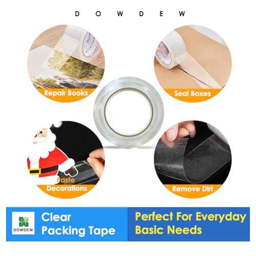 Clear Packing Tape, Heavy Duty Packaging Tape 1.88 inch x 55 Yards Refill Roll for Shipping Mailing Moving [Ultra Strong - Super Thick] (2 Rolls / 110 Total Yards)
