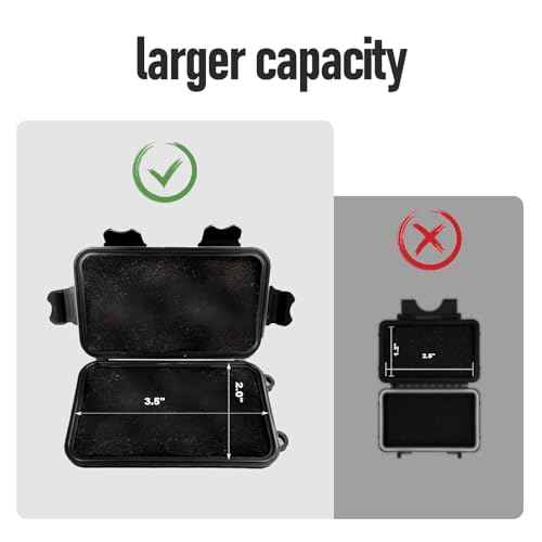 Magnetic Key Box,Magnet Key Holder Under car,Hide a Key Magnetic Holder,IPX7 Waterproof Key Hider Outdoor (Regular)