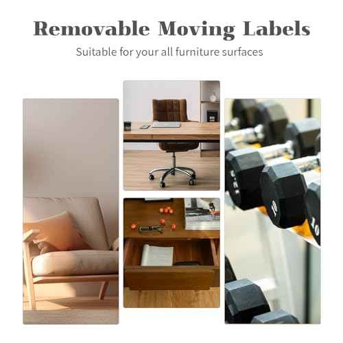 300 Count 2¡± x 3¡¯¡¯ Removable Home Moving Box Packing Labels for 1/2/3/4 Bedroom Rooms, 9 Designs Waterproof Color-Coded Moving Stickers Including Fragile ¡¢Heavy and Blank Labels