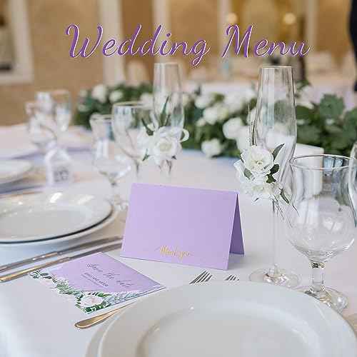 Colarr 360 Pcs Purple Thank You Cards with Envelopes Stickers Bulk 4 x 6 inch Thank You Greeting Card Blank Note Card for Wedding Business Graduation Funeral Bridal Gift(Dusty Purple)
