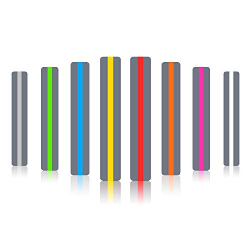 8 Pack Guided Reading Strips Colored Overlays for Kids Dyslexia Reading Aids