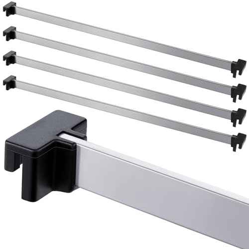 Epakh 8 Pieces Metal Hanging Divider Rail Clip File 4 Pieces File Cabinet Rails for Hanging Folder Frame for Storage