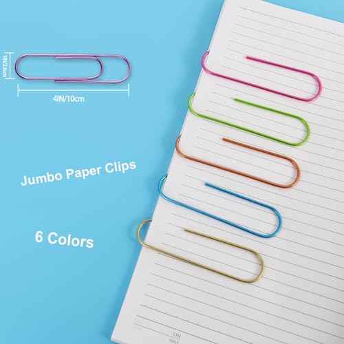 Ufmarine 42 Pcs Jumbo Paper Clips, Giant Pape Clips 4 inch for Office