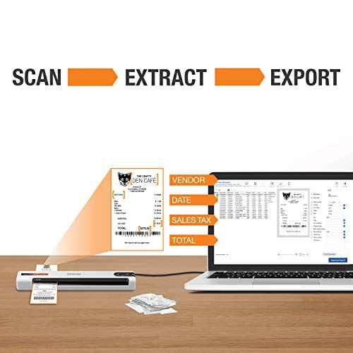 Epson RapidReceipt RR-60 Mobile Color Receipt & Document Scanner with ScanSmart AI PRO Receipt Management & PDF Software for PC & Mac