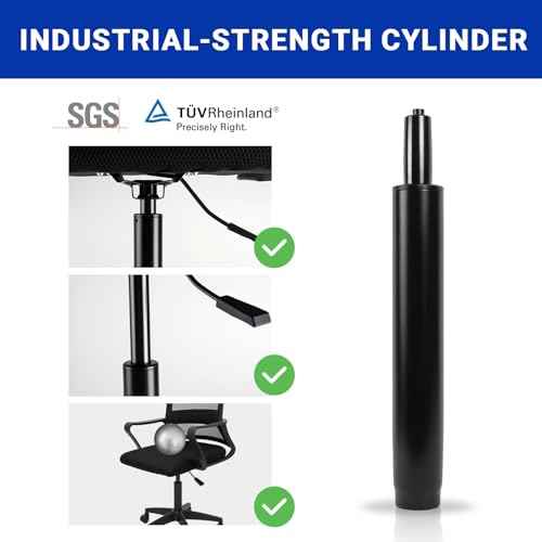 8" Office Chair Cylinder Replacement - Heavy Duty 1000lbs Class 4 Hydraulic Lift with Silent 360¡Æ Rotation, Universal Pneumatic Piston Fit for Sinking Desk/Gaming Chairs