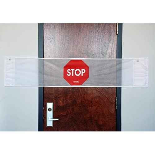 NYOrtho Door Guard Stop Sign Banner 2024 Updated | Stop Sign Strip | Size: 53" W
