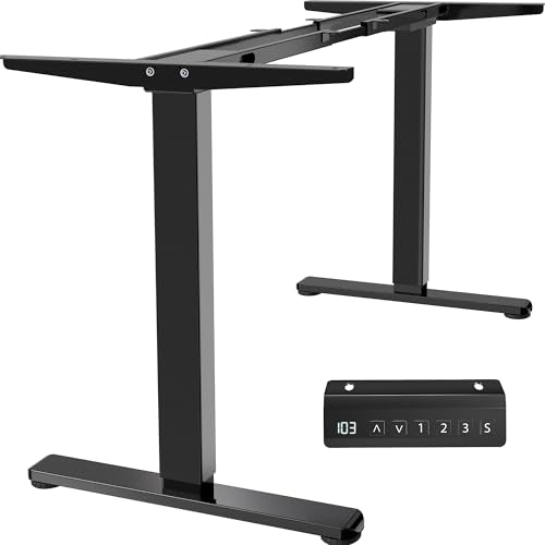 VIVO Heavy Duty Dual Motor Electric Sit Stand Desk Frame, 220 lbs Capacity up to 85" x 43" Tops, Memory Controller Height Adjustable Frame Only, Black, DESK-E-200B