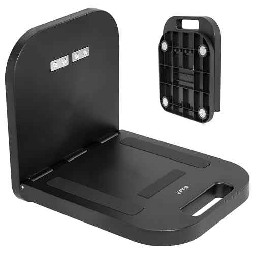 VIVO Magnetic Portable Laptop Workstation, Notebook/Tablet Shelf, Utility Platform, Hands-Free Compact Desk, Attaches to Flat Steel Surfaces, Black, DESK-MAG01