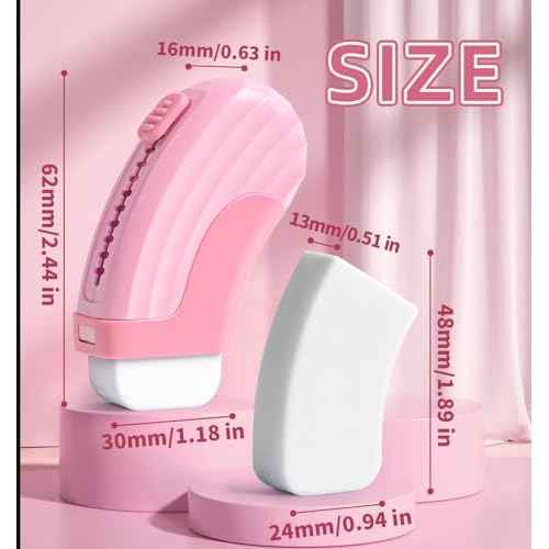 4+1 Pack Rubber Erasers Sliding Retractable Eraser, Large White Erasers for School Office Art Drawing Pencil Eraser for Kids- Pink