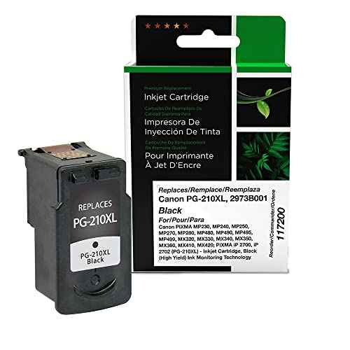 Clover Imaging Remanufactured High Yield Ink Cartridge Replacement for Canon PG-210XL, Black, 3.25 x 2 x 4.25