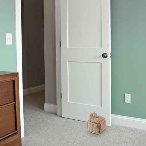 2 PCS Square Rope Knot Door Stops, 5.5 x 5.5 Inch Jute Door Stoppers with Handle, Nautical Knot Door Stopper for Doors and Windows, 5.3lbs