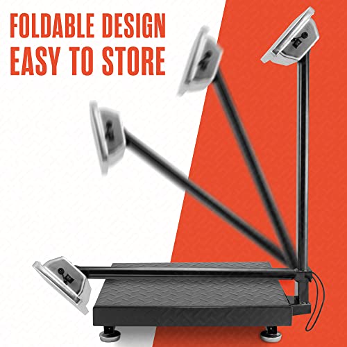Houseables Black Industrial Shipping Scale 600 LB Capacity Foldable Platform